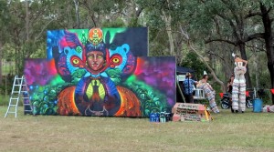 2015.2.14 Painting and Actors at Earth Frequency Festival, Ivory's Rock, QLD, Australia   